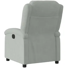 vidaXL Relaxsessel Elektrisch Samt 144,5 x 82 x 0 cm Hellgrau mit Liegeposition