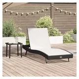 vidaXL Sonnenliege 2 pcs 40 x 40 x 40,5 cm Schwarz und Weiß