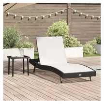 vidaXL Sonnenliege 2 pcs 40 x 40 x 40,5 cm Schwarz und Weiß