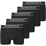SCHIESSER Boxershorts 95/5 Multipacks schwarz/weiß 4XL 5er Pack