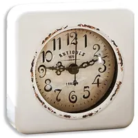 Loberon Uhr Gervase, Charmantes Vintage-Flair, mit Antik-Finish und Verzierten Zeigern, Nützlich & Dekorativ, Zeitmesser, Eisen, antikweiß