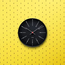 Arne Jacobsen Clocks Bankers Wanduhr 21,00 cm Ø21 cm schwarz