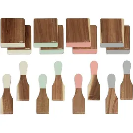 LIVOO Set mit 8 Spateln + 8 Holzbrettern - MEN427