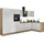 kochstation Winkelküche L-Form 360 cm weiß