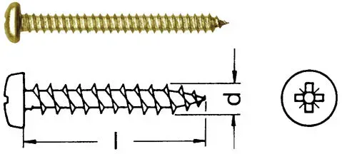 Spanplattenschraube Pan Head mit Pozidrive -  5,0 x 20 / 0,2 / 500