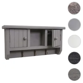 MCW Schlüsselbrett MCW-A48, Schlüsselkasten Schlüsselboard mit Türen, Massiv-Holz MVG-zertifiziert ~ grau