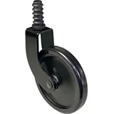 Wagner Teewagenrolle mit Stift + Hülse Tragkraft 35 kg Schwarz Ø 75 mm