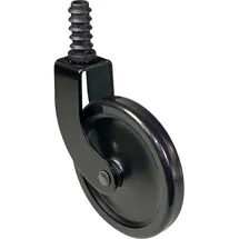 Wagner Teewagenrolle mit Stift + Hülse Tragkraft 35 kg Schwarz Ø 75 mm