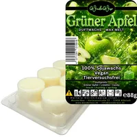 WonderWax Duftwachs Wax Melts für Duftlampe, 6 Kreise Duftmelt Wachsmelt Sojawachs Duftwachs Würfel für Raumdüfte, Wachs Duftöl Winter Indoor Schmelzen für Aromalampe Grüner Apfel