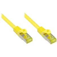 Good Connections RJ45 Patchkabel mit Cat. 7 Rohkabel und Rastnasenschutz RNS, S/FTP, PiMF, 500MHz, OFC, 10-Gigabit-fähig (10/100/1000/10000-Base-T Ethernet Netzwerke) - z.B. für Patchpanel, Switch, Router, Modem - gelb, 7,5 m