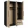 Forte Drehtürenschrank Mokkaris 144,4 x 200,1 x 58,8 cm Schwarz