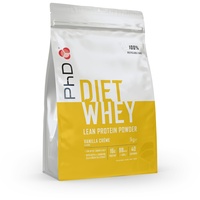 PhD Nutrition Diet Whey Protein Pulver, Diät High Protein Schlankformel, Vanillecreme Eiweißpulver, 17g Eiweiß, 40 Portionen pro 1kg Beutel