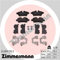 ZIMMERMANN Bremsbelagsatz, Scheibenbremse