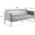 HJH Office Loungesofa ARUBA BLACK Kunstleder 3-Sitzer schwarz