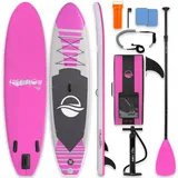 SereneLife SUP Board Set Aufblasbar 320 x 80 x 15 cm rosa