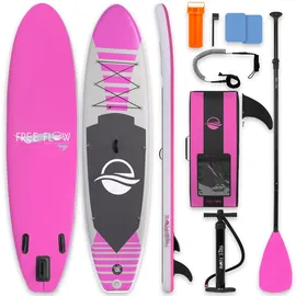 SereneLife SUP Board Set Aufblasbar 320 x 80 x 15 cm rosa