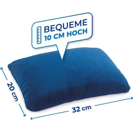 Maximex 2-in-1 Reisekissen 40 x 30 cm Blau
