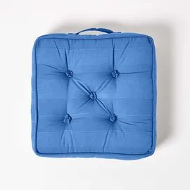 Homescapes Rajput Sitzkissen 40 x 40 cm Blau