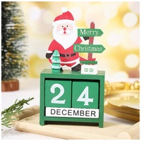 XDeer Adventskalender Holz Weihnachtskalender Weihnachten Countdown, Adventskalender Weihnachtsmann Kalender Für Weihnachts grün