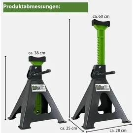 Trutzholm Unterstellbock Stahl 380-600 mm grün 6 Tonnen