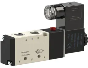 Riegler 5/2-Wegeventil elektropneumat. »4V«, monostabil, G 1/2, 24 V DC