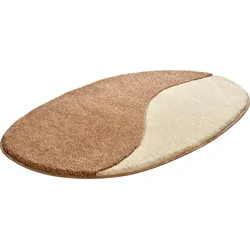 Badematte GRUND "Orbis", beige, H:24mm, Polyacryl, Badematten, zweifarbiger Badematte