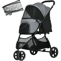 PawHut Hundebuggy onesize Grau