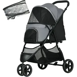 PawHut Hundebuggy onesize Grau