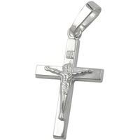 Gallay Anhänger 17x11mm Kreuz mit Jesus glänzend Silber 925
