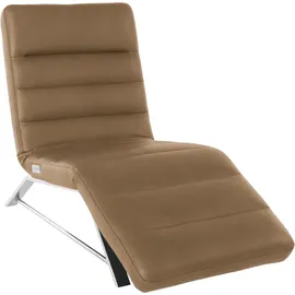 W.Schillig Relaxliege daily dreams Leder/Polyester 75 x 91 x 170 cm Braun mit Kissen