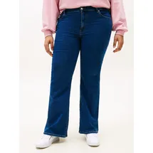 Tommy Hilfiger Curve Weite Jeans TOMMY HILFIGER CURVE "CRV DNM EMI FLARE RW", Damen, Gr. 54, N-Gr, emi, Denim/Jeans, Obermaterial: 82% Baumwolle, 16% Polyester, 2% Elasthan, unifarben, weit knöchellang, Jeans, in großen Größen, in ausgestellter Form