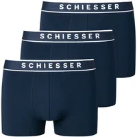 SCHIESSER 95/5 Shorts Organic Cotton webgummibund dunkelblau M 3er Pack