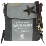Sunsa Umhängetasche Canvas/Leder Grey/Black