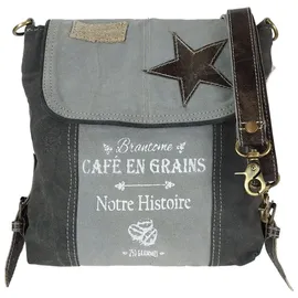 Sunsa Umhängetasche Canvas/Leder Grey/Black