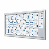 Showdown-Displays Schaukasten T-Linie, B1, außen, 27 x A4 mit Gasdruckfeder