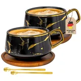 Intirilife Kaffeetasse 0,2 l Schwarz 2 St.