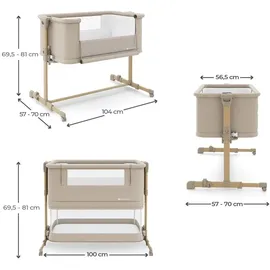 Kinderkraft NESTEE Grow 2 Reisebett, Beige
