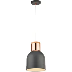 Design Hänge Leuchte kupfer Decken Strahler grau matt Pendel Leuchte