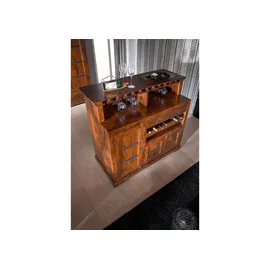 Massivmoebel24 Barschrank 140 x 66 x 125 cm Braun