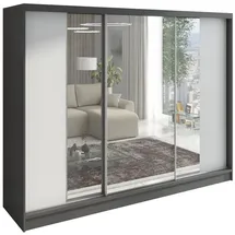 A&J MöbelLand Schiebetürenschrank VIDA 200 x 215 x 59,5 cm Grau