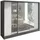 A&J MöbelLand Schiebetürenschrank VIDA 200 x 215 x 59,5 cm Grau