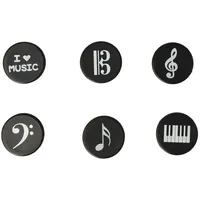 Mugesh Magnete Musikmotive (6er-Set) - Schönes Geschenk für Musiker