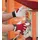 Leipold+Döhle Handschuhe Griffy Gr.10 rot/naturfarben Ziegennappaleder/Interlock auf SB-Karte