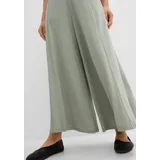 bonprix Culotte BONPRIX "Jersey-Culotte mit weitem Bein", Damen, Gr. 52/54 (XXL), N-Gr, grün (rauchgrün), Obermaterial: 70% Modal, 30% Polyester, loose fit, Hosen Culotte, aus Modal und Polyester, Loose fit Passform, weites Bein