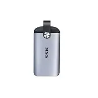 SSK Externe Portable NVMe SSD 1TB, max 2000MB/s nur bei USB 3.2 Gen2x2, SSD-Festplatte-extern, Ledergriff, External Festplatte SSD für iPhone 15, Android, Windows, Tablet, Mac, Xbox One