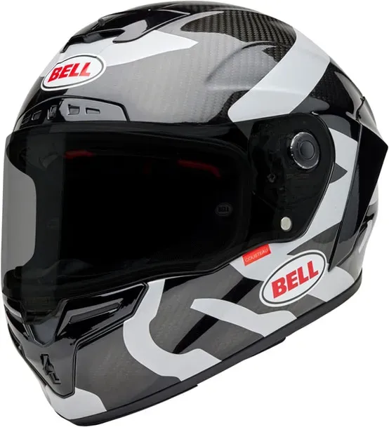 Bell Race Star DLX Hello Cousteau Equidae, casque intégral - Noir/Blanc - XL