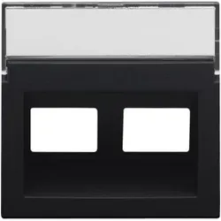Niko Züblin 161-65400 Abdeckung Daten 2x RJ schräger Ausgang, black coated 16165400