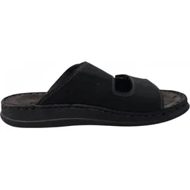 ROHDE Herren Pantoletten Clogs Leder Klettverschluss Alassio 6240, Größe:46 EU, Farbe:Schwarz