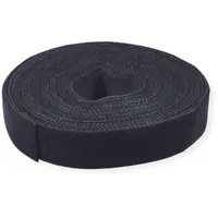 Value Klettband auf Rolle, 10mm Schwarz