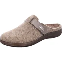 Rohde Damen Pantoffel Hausschuh Klettverschluss Softfilz Bari 6549, Größe:39 EU, Farbe:Beige